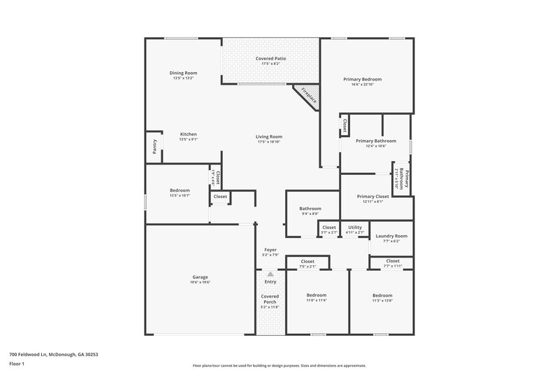 2,155/Mo, 700 Feldwood Ln McDonough, GA 30253 Floor Plan View