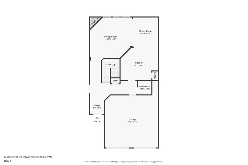 3,060/Mo, 92 Ledgewood Mill Way Lawrenceville, GA 30045 Floor Plan View