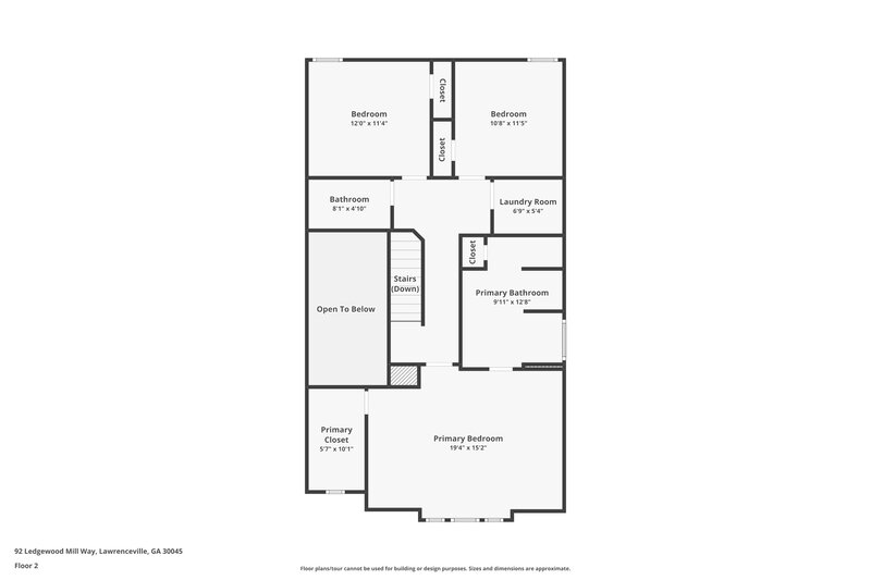 3,060/Mo, 92 Ledgewood Mill Way Lawrenceville, GA 30045 Floor Plan View 2