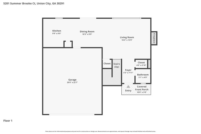 2,025/Mo, 5201 Summer Brooke Ct Union City, GA 30291 Floor Plan View