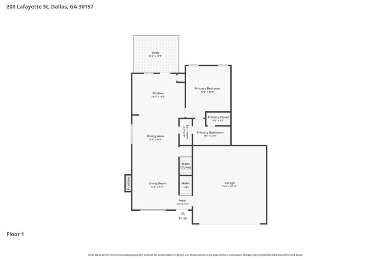 1,795/Mo, 200 Lafayette St Dallas, GA 30157 Floor Plan View
