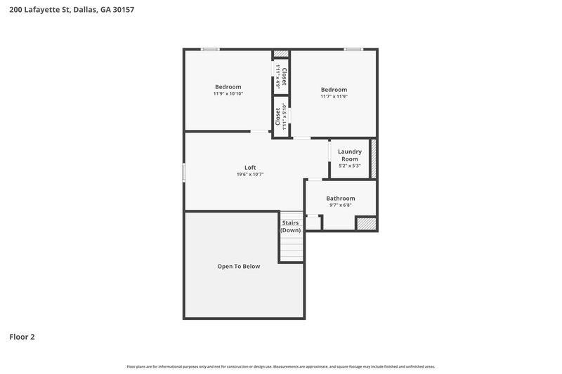 1,795/Mo, 200 Lafayette St Dallas, GA 30157 Floor Plan View 2