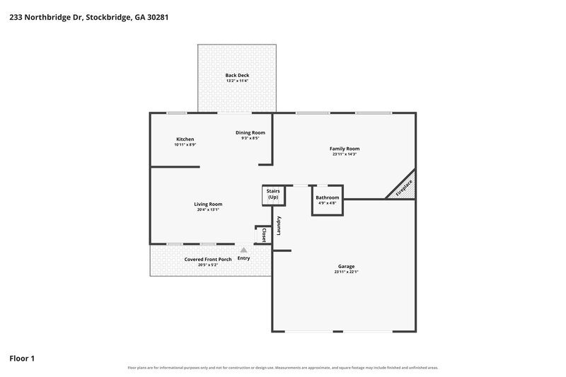 1,930/Mo, 233 Northbridge Dr Stockbridge, GA 30281 Floorplan View