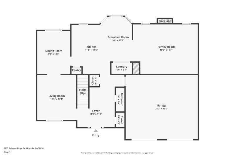 2,140/Mo, 3955 Belmont Ridge Dr Lithonia, GA 30038 Floor Plan View