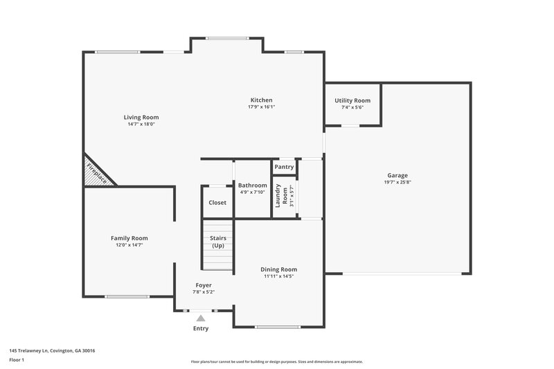 3,190/Mo, 145 Trelawney Ln Covington, GA 30016 Floor Plan View 2