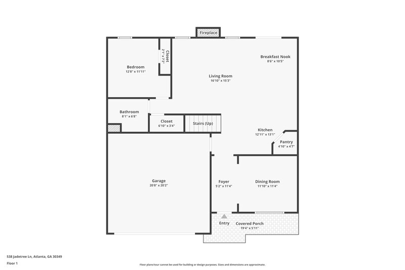 3,790/Mo, 538 Jadetree Ln Atlanta, GA 30349 Floor Plan View