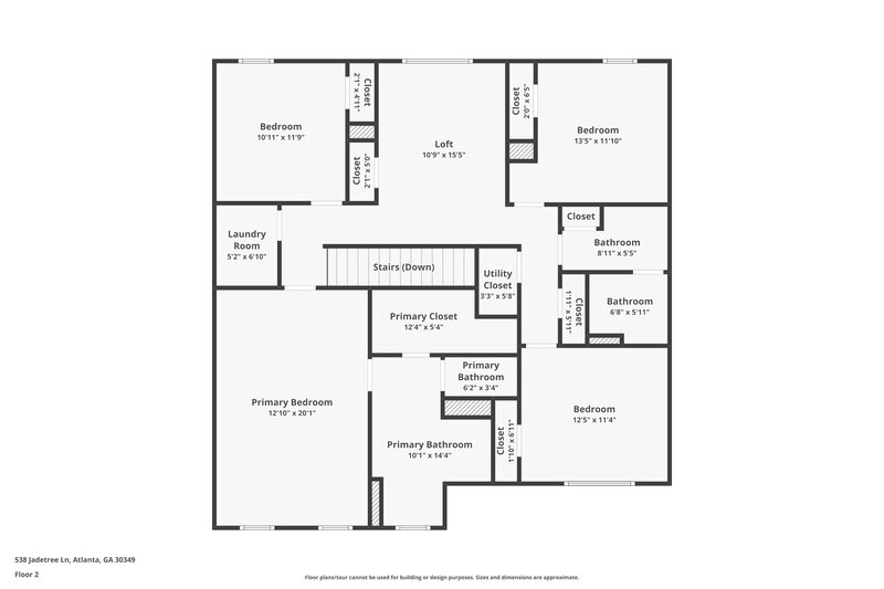 3,790/Mo, 538 Jadetree Ln Atlanta, GA 30349 Floor Plan View 2