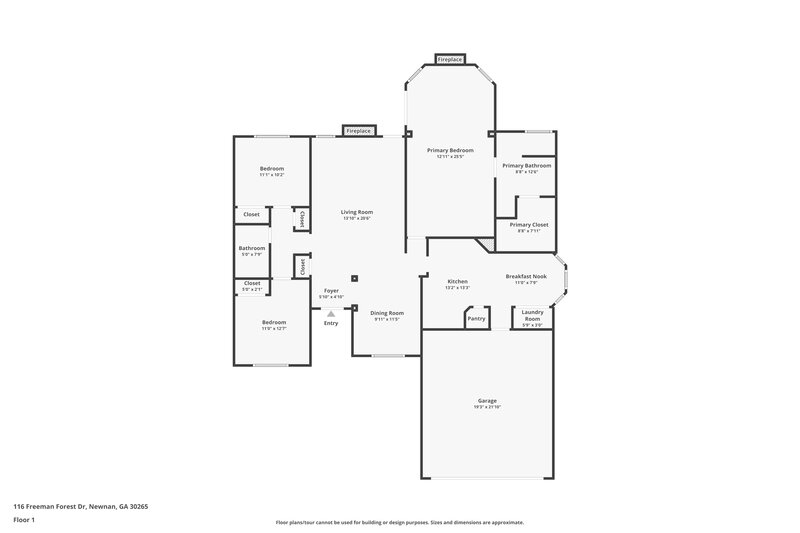 2,335/Mo, 116 Freeman Forest Dr Newnan, GA 30265 Floor Plan View