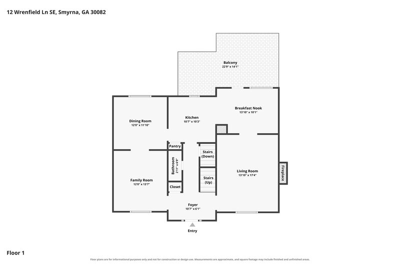 2,595/Mo, 12 Wrenfield Ln SE Smyrna, GA 30082 Floor Plan View 2