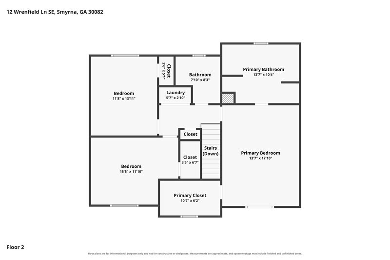 2,595/Mo, 12 Wrenfield Ln SE Smyrna, GA 30082 Floor Plan View 3