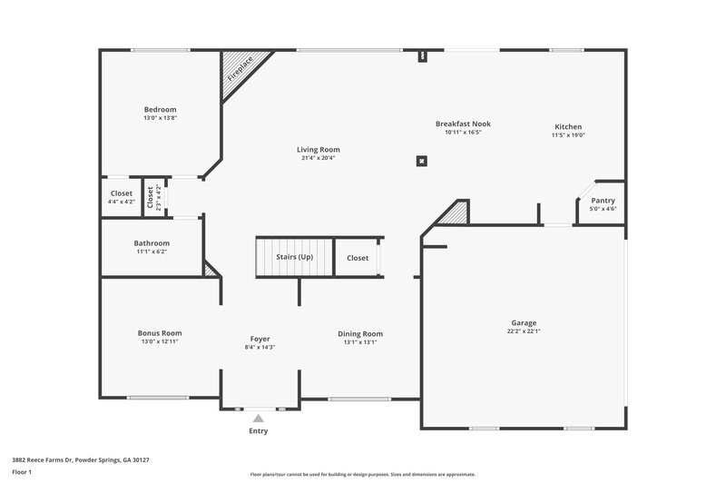 3,150/Mo, 3882 Reece Farms Dr Powder Springs, GA 30127 Floor Plan View