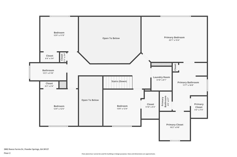 3,150/Mo, 3882 Reece Farms Dr Powder Springs, GA 30127 Floor Plan View 2