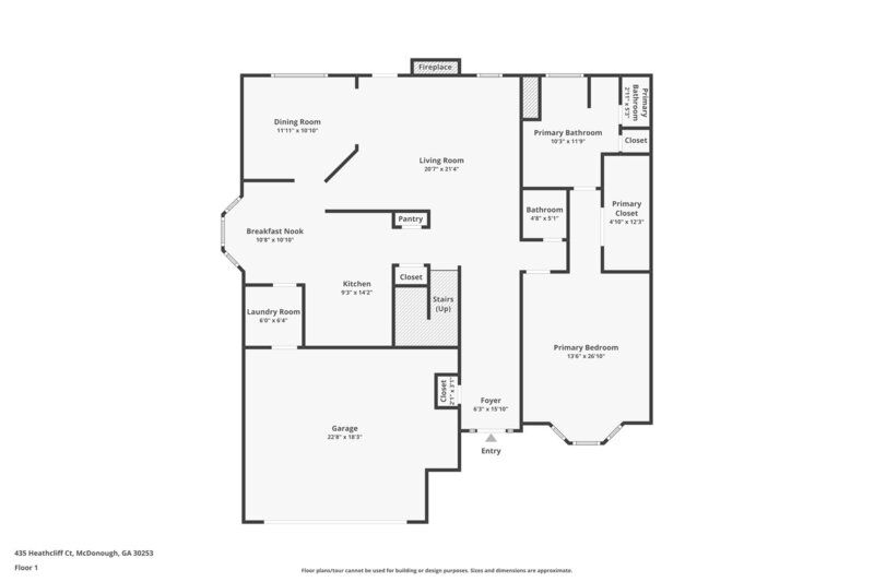 2,370/Mo, 435 Heathcliff Ct McDonough, GA 30253 Floorplan View