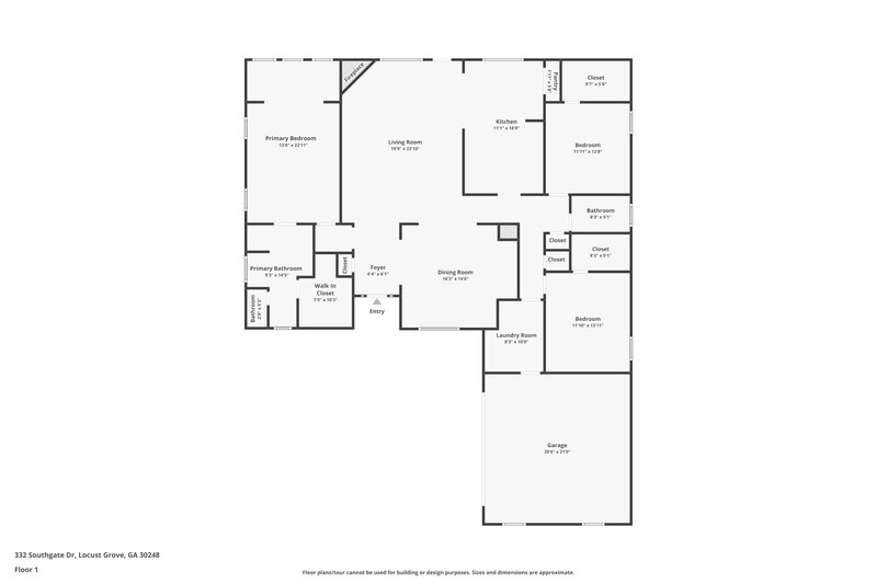 2,455/Mo, 332 Southgate Dr Locust Grove, GA 30248 Floor Plan View