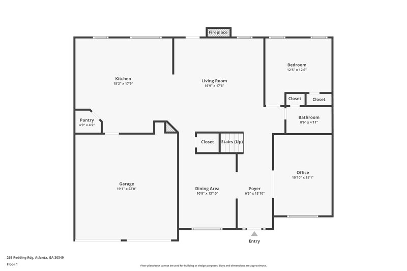 2,640/Mo, 265 Redding Ridge Atlanta, GA 30349 Floor Plan View
