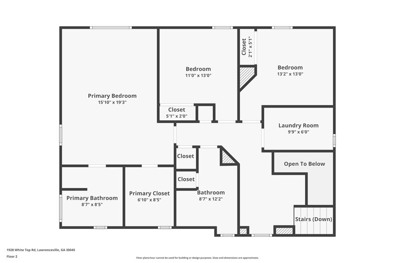 1,970/Mo, 1928 White Top Rd Lawrenceville, GA 30045 Floor Plan View 2