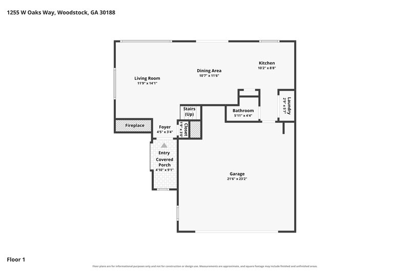 2,165/Mo, 1255 W Oaks Way Woodstock, GA 30188 Floor Plan View