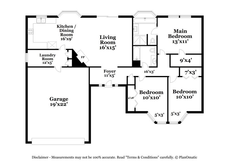 1,925/Mo, 2057 Colony Dr Canton, GA 30114 Floor Plan View