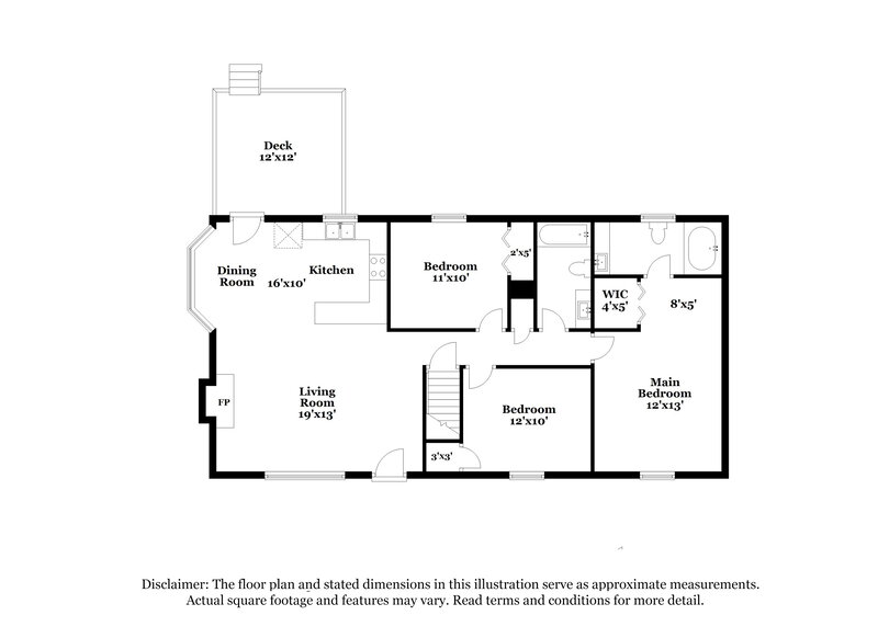 1,875/Mo, 217 Landing Dr Powder Springs, GA 30127 Floor Plan View