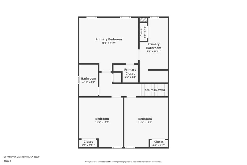 2,185/Mo, 2840 Herron Cir Snellville, GA 30039 Floor Plan View 3