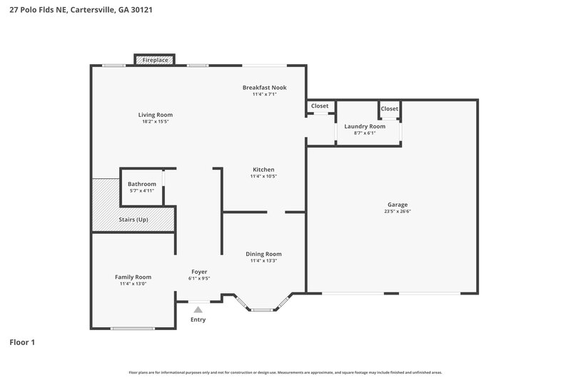 2,490/Mo, 27 Polo Flds NE Cartersville, GA 30121 Floor Plan View 2