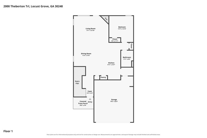 2,330/Mo, 2000 Theberton Trl Locust Grove, GA 30248 Floor Plan View