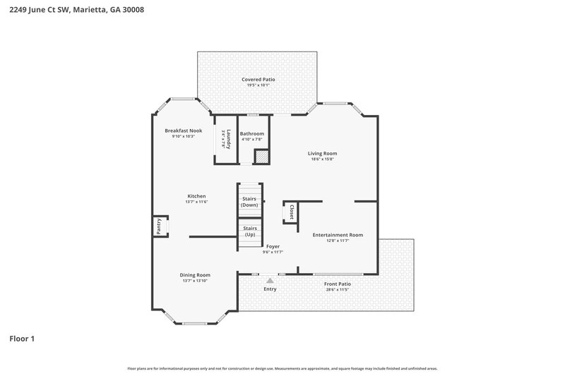 2,490/Mo, 2249 June Ct SW Marietta, GA 30008 Floor Plan View