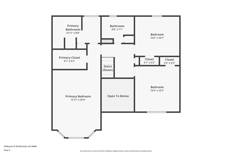 2,550/Mo, 2249 June Ct SW Marietta, GA 30008 Floorplan View 2