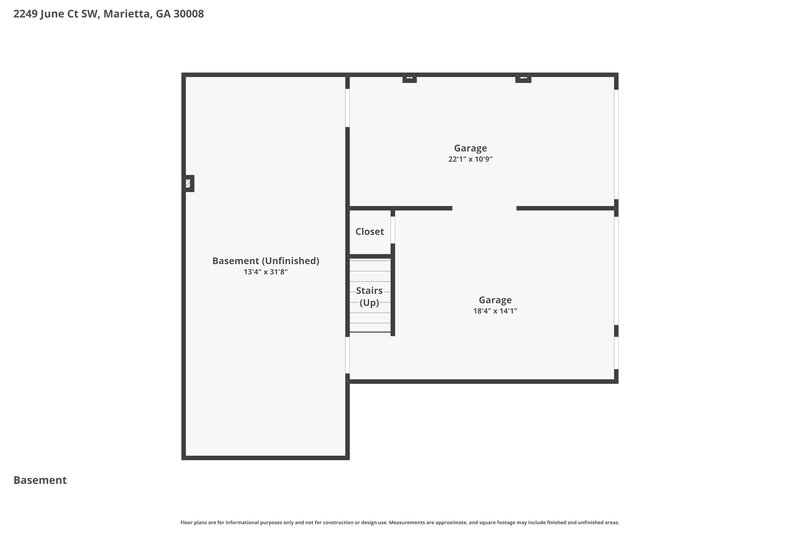 2,490/Mo, 2249 June Ct SW Marietta, GA 30008 Floor Plan View 3