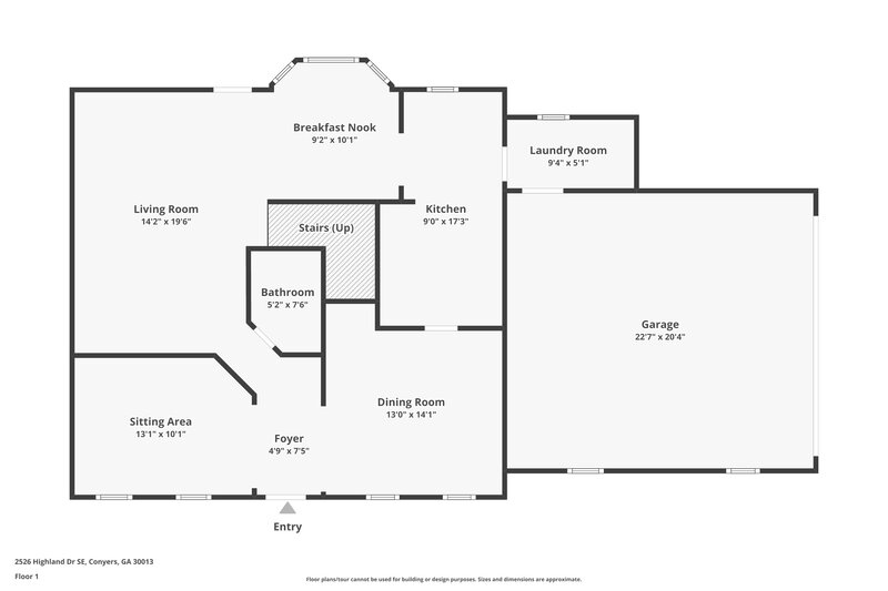 2,240/Mo, 2526 Highland Dr SE Conyers, GA 30013 Floor Plan View