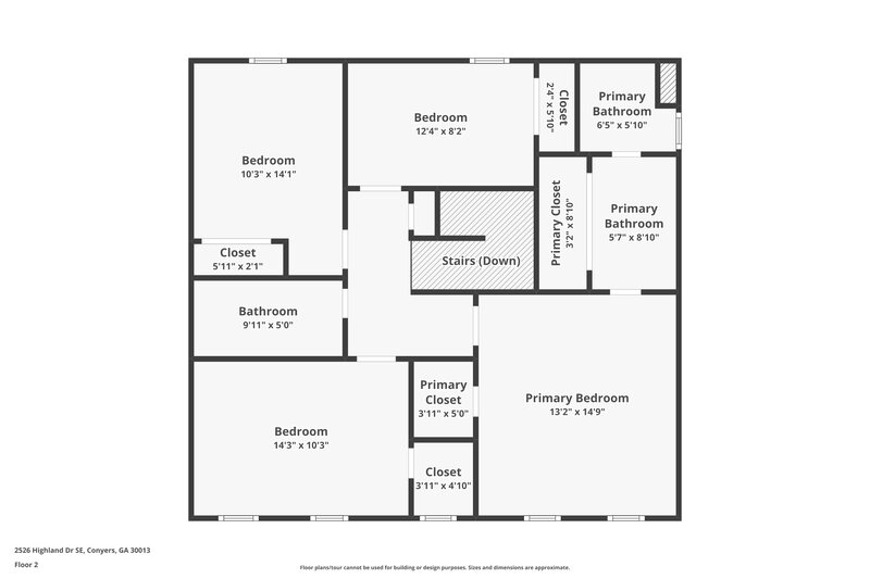 2,240/Mo, 2526 Highland Dr SE Conyers, GA 30013 Floor Plan View 2