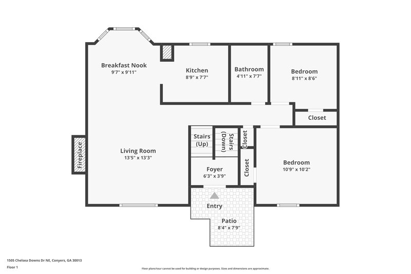 1,500/Mo, 1505 Chelsea Downs Dr NE Conyers, GA 30013 Floor Plan View