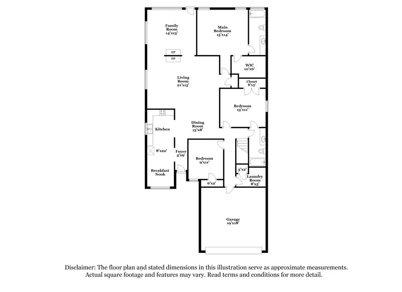 2,660/Mo, 6581 Lake Mill Trace Lithonia, GA 30038 Floor Plan View