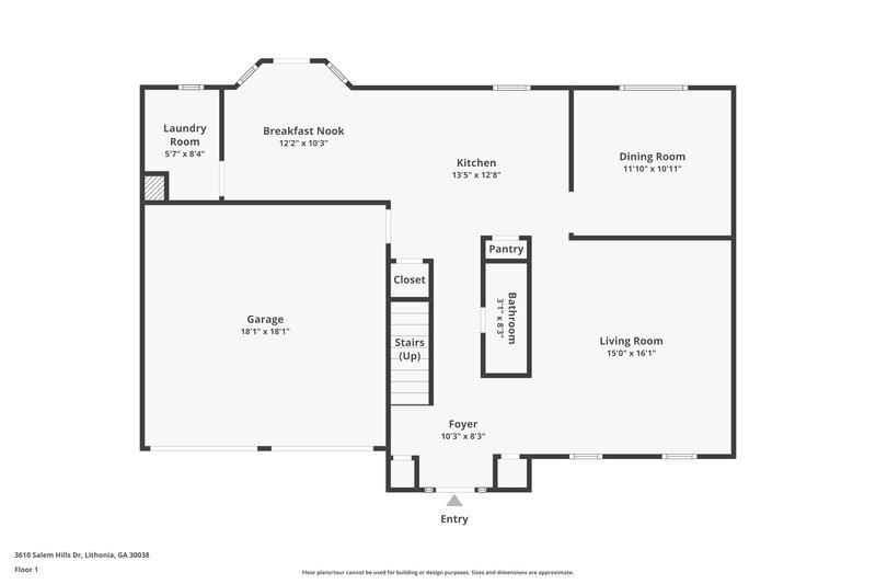1,800/Mo, 3610 Salem Hills Dr Lithonia, GA 30038 Floor Plan View