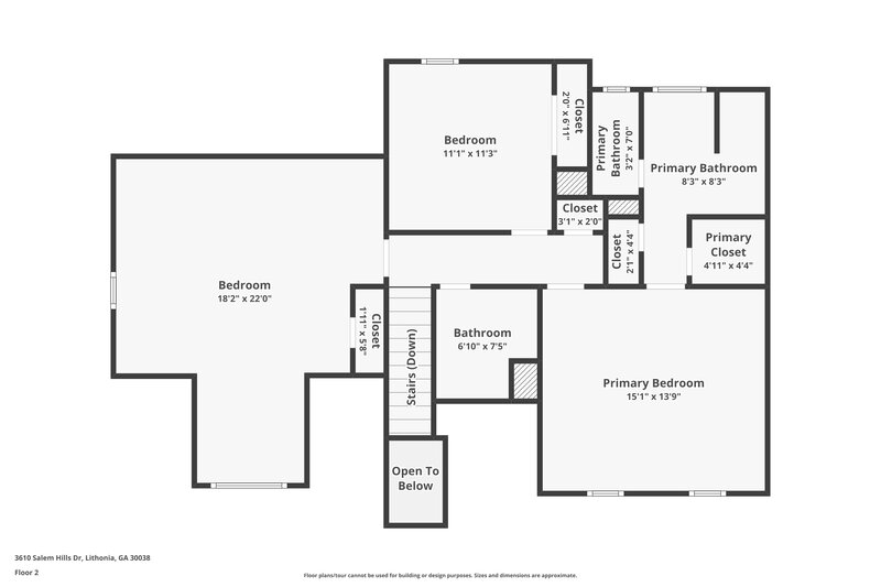 1,800/Mo, 3610 Salem Hills Dr Lithonia, GA 30038 Floor Plan View 2