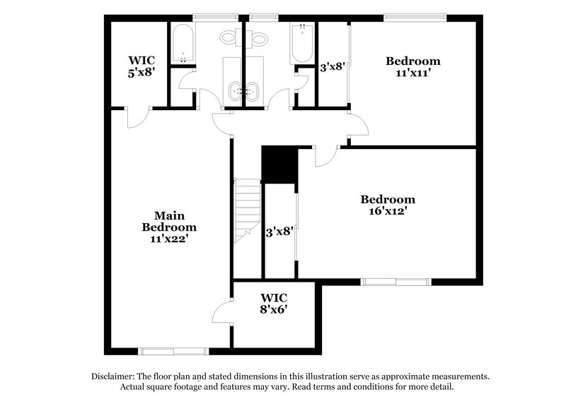 1,655/Mo, 3888 Valley Brook Rd Snellville, GA 30039 Floor Plan View