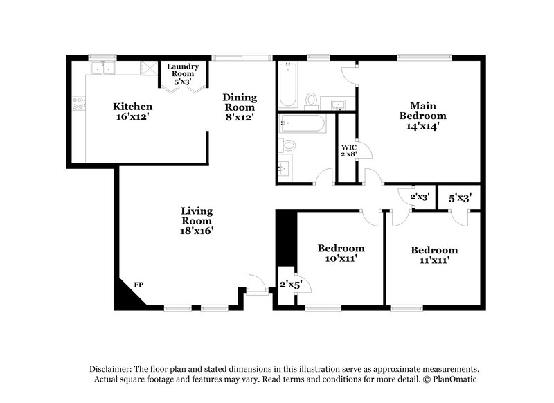 1,725/Mo, 1964 Taffeta Trail Lithonia, GA 30058 Floor Plan View