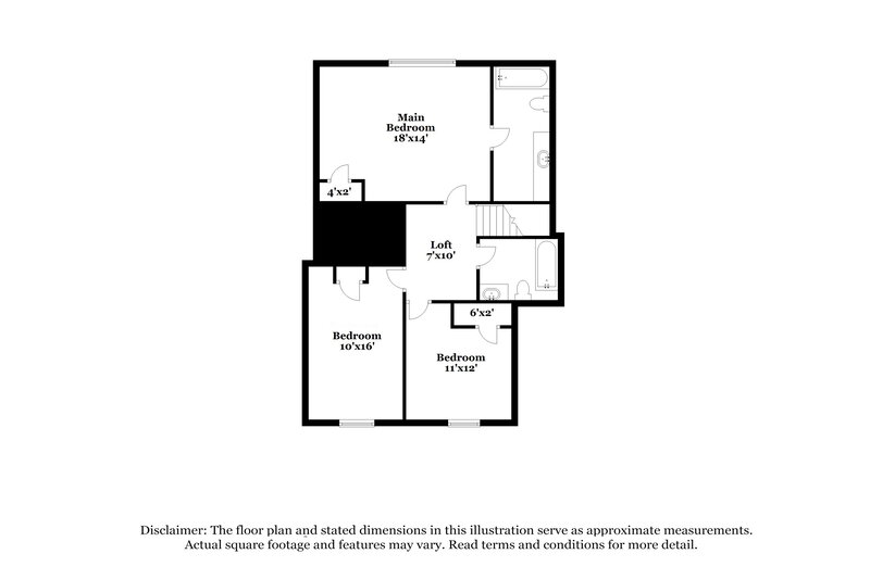 1,890/Mo, 758 Kilkenny Circle Lithonia, GA 30058 Floor Plan View 2