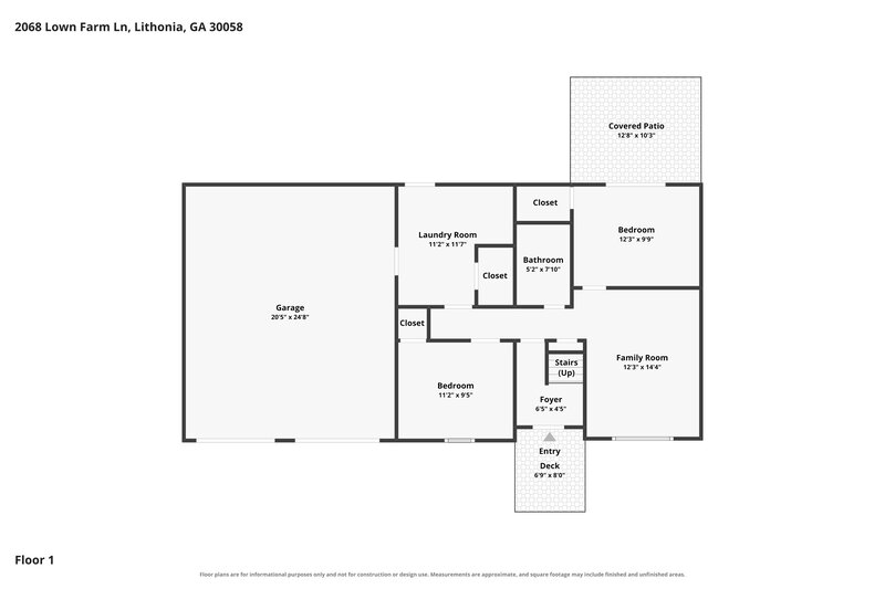 2,115/Mo, 2068 Lown Farm Ln Lithonia, GA 30058 Floor Plan View