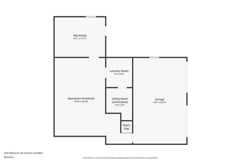 1,880/Mo, 2432 Hillboro Circle SW Marietta, GA 30064 Floor Plan View