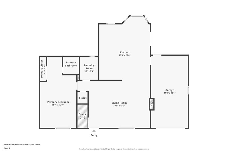 1,850/Mo, 2443 Hillboro Circle SW Marietta, GA 30064 Floor Plan View