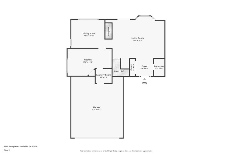 1,895/Mo, 2380 Georgia Ln SW Snellville, GA 30078 Floor Plan View