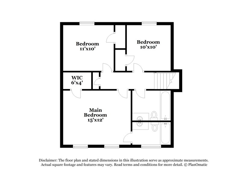 1,895/Mo, 5164 Galbraith Circle Stone Mountain, GA 30088 Floor Plan View 3
