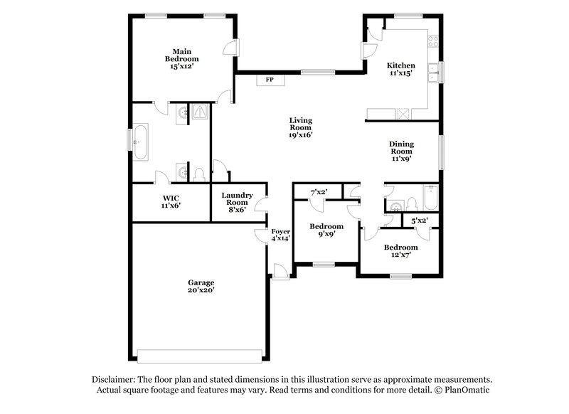 1,760/Mo, 831 Jefferson Dr SW Conyers, GA 30094 Floor Plan View