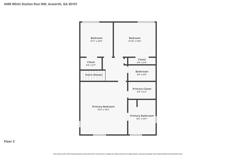 2,165/Mo, 4498 Whitt Station Run Rd NW Acworth, GA 30101 Floor Plan View