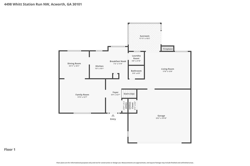 2,165/Mo, 4498 Whitt Station Run Rd NW Acworth, GA 30101 Floor Plan View 2