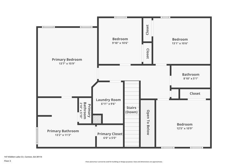 2,085/Mo, 147 Hidden Lake Circle Canton, GA 30114 Floor Plan View 2