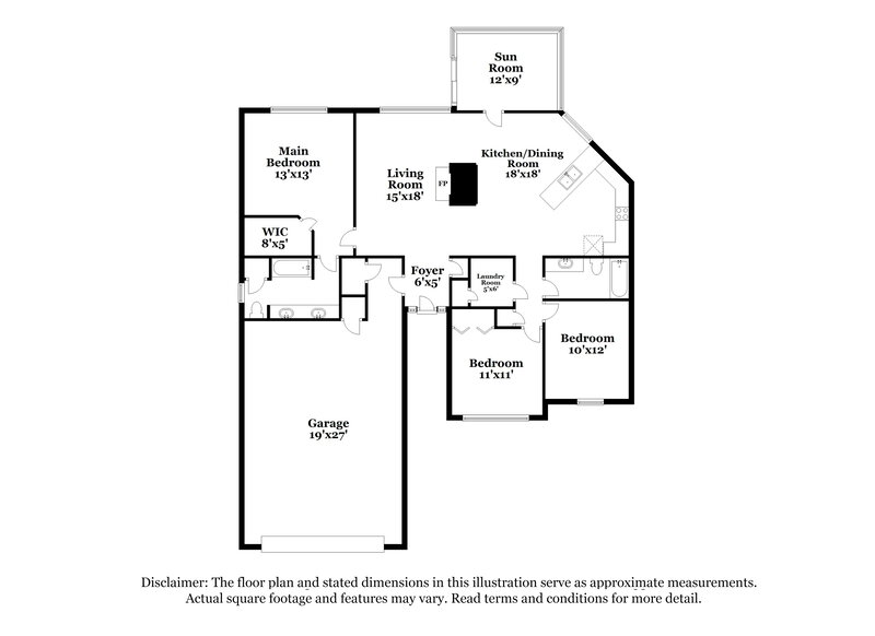 1,760/Mo, 2312 Skint Chestnut Dr Lithia Springs, GA 30122 Floor Plan View