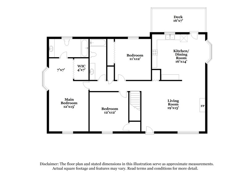 1,510/Mo, 592 Water Way Trail Powder Springs, GA 30127 Floor Plan View 2