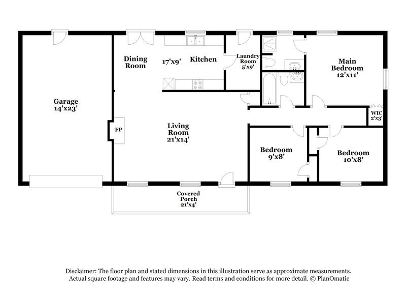 1,795/Mo, 2714 Beaver Creek Crossing SW Powder Springs, GA 30127 Floor Plan View